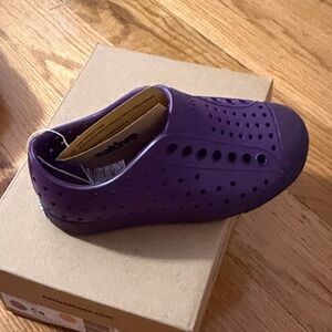 Native Kids Purple Perforated Sneakers